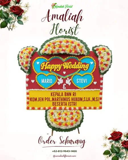 Papan Bunga Pernikahan Tambahagung